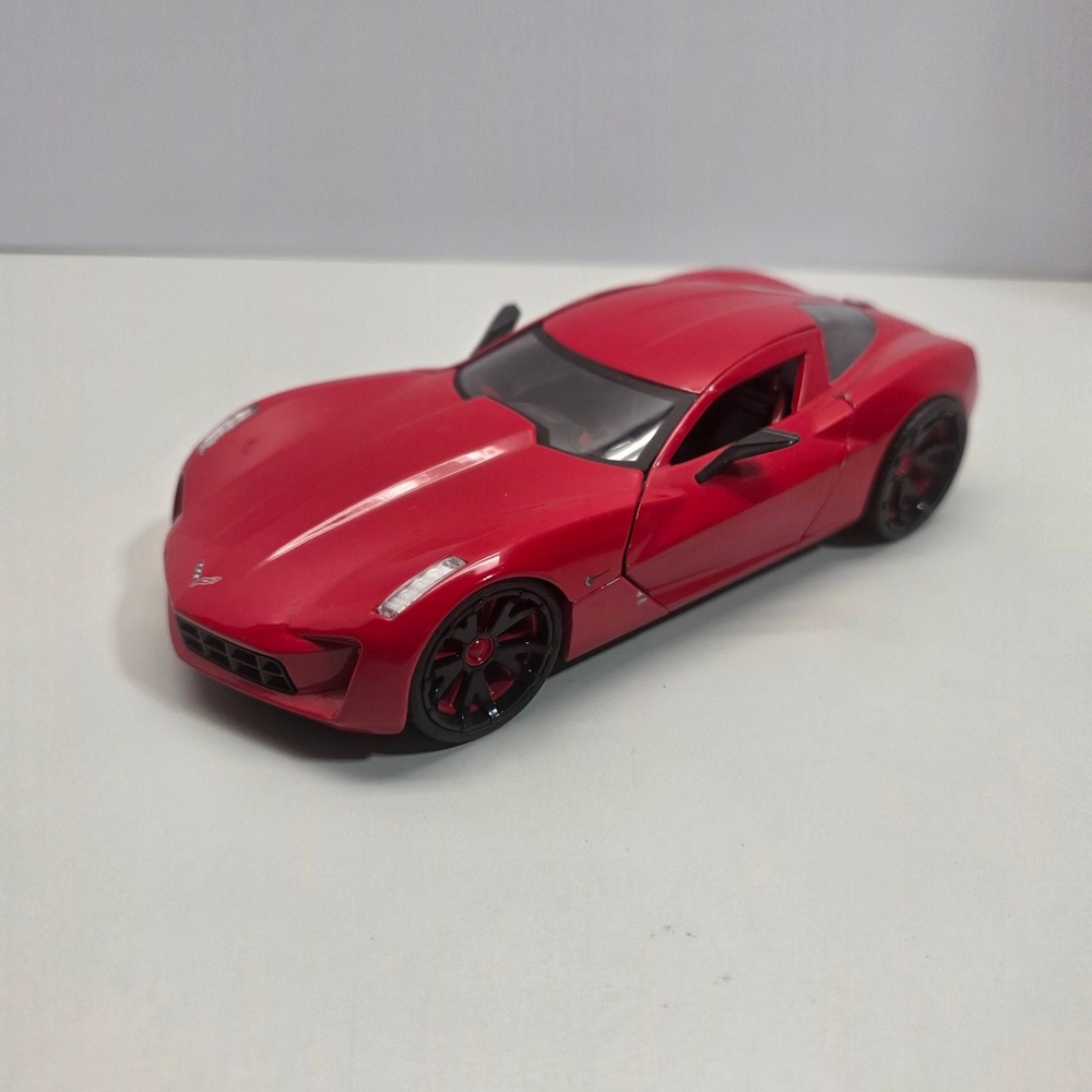 Jada‎ Toys 2009 Corvette Stingray Concept Red 1/24 Diecast Car 92386 Muscle